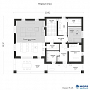 Планировки: Современный двухэтажный коттедж из газобетона по проекту М471 