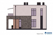 Фасады: Современный двухэтажный коттедж из газобетона по проекту М471 