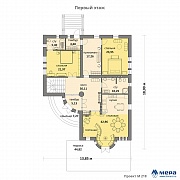Планировки: Дом из газобетона по проекту M218 