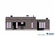 Фасады: Одноэтажный коттедж из газобетона по проекту М468 