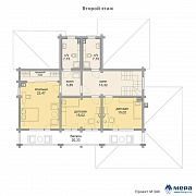 Планировки: Дом из клееного бруса по проекту M340 