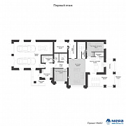 Планировки: Современный коттедж в стиле Райта по проекту М467 