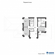 Планировки: Современный коттедж в стиле Райта по проекту М467 